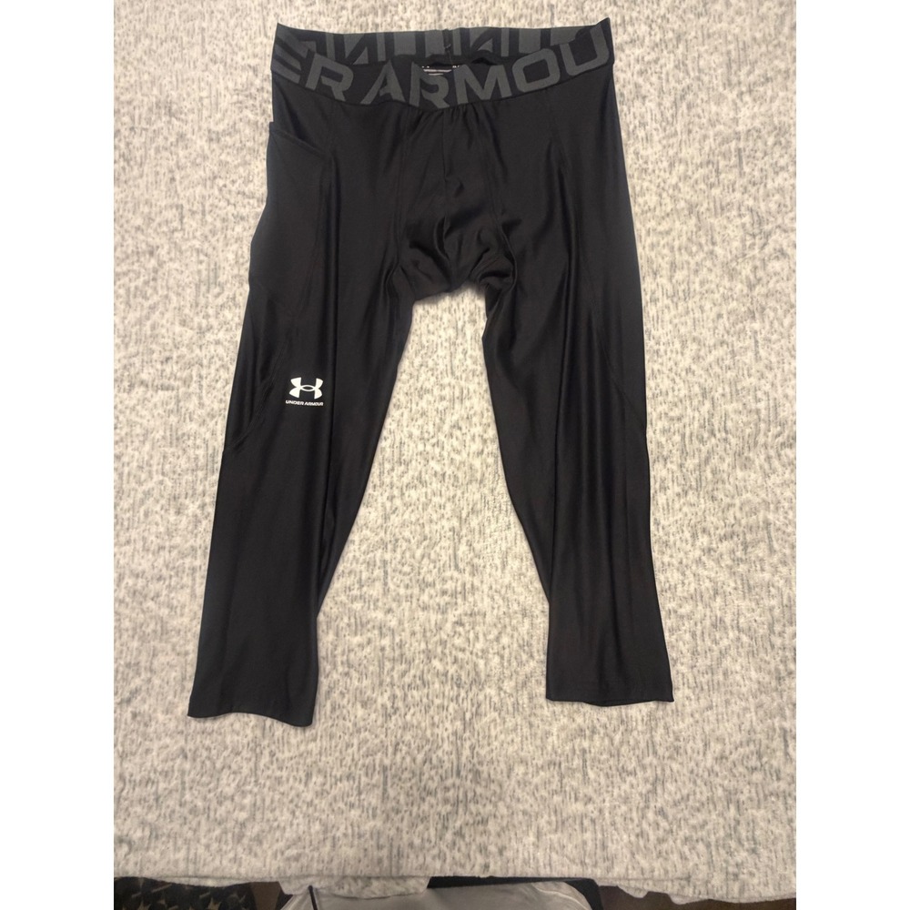 Under Armour Mens Heatgear Compression 3/4 Legging Black Size XL NWT